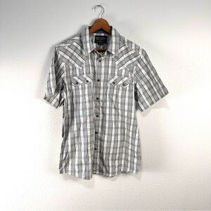 Cody James Briar Patch Plaid Short Sleeve Snap Western Shirt Sz M